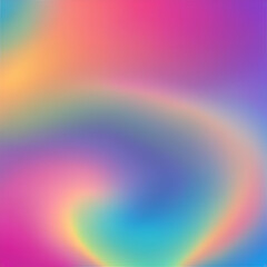 Poster - Vibrant, colorful gradient background with a smooth blend of rainbow hues.  Creates a dreamy and playful aesthetic. Perfect for designs needing a bright and cheerful touch.