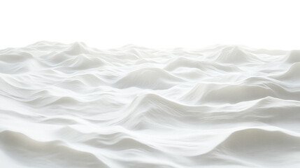 Aufkleber - An abstract image depicting a serene white landscape with soft, undulating hills and waves, resembling snow or sand.