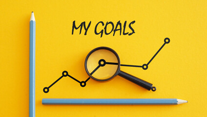 Poster - My goals are shown using the text. Motivate to personal development and growth