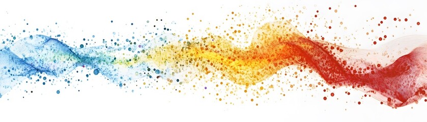 Poster - A vibrant splash of colors showcasing a spectrum of hues blending seamlessly. Perfect for artistic projects, backgrounds, or design elements that require a dynamic visual impact.
