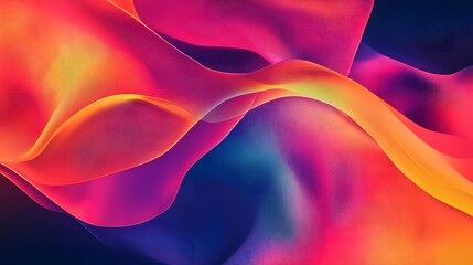 Poster - Vibrant, flowing abstract fabric in bold colors showcases a mesmerizing blend of hues. Ideal for artistic projects and backgrounds, this design evokes creativity and energy.