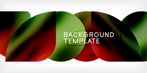 Poster - Color geometric shapes background shadow circles