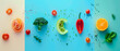 © IonelV - Various fresh fruits and vegetables: broccoli, tomatoes, peppers, oranges