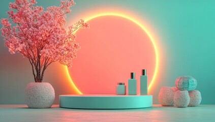 Poster - A serene gradient background shifting from white to blue, symbolizing a creative and peaceful theme