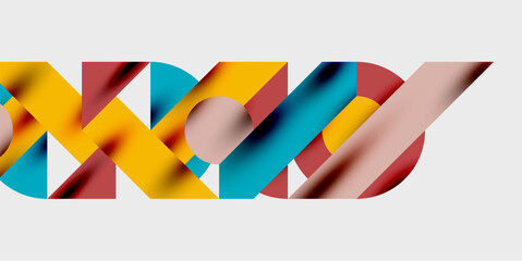 Poster - Modern abstract background featuring circles, lines, and triangles in a dynamic geometric composition. Perfect for stylish, tech, or creative-themed designs