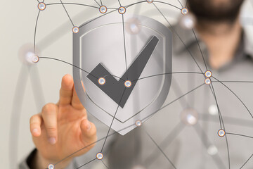 Aufkleber - Cybersecurity of digital network systems with computer security enginee