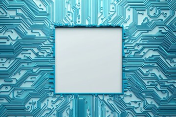 Poster - Abstract blue arrows in digital style on a white background象征着向上移动和成长的概念。表达了进步与技术的主题。3D渲染呈现。