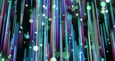Poster - Light and stripes, glow abstract effect, paint splash