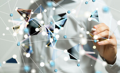 Aufkleber - conference Digital Network and data concept 3d