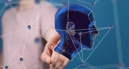 Aufkleber - Artificial Intelligence concept. Creative brain concept