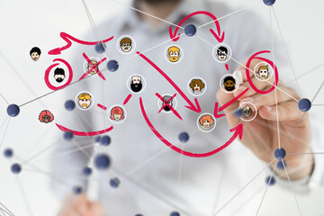 Poster - Abstract technology group and data 3d
