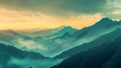 Poster - A gradient background that flows from white to blue, embodying a relaxed and creative vibe