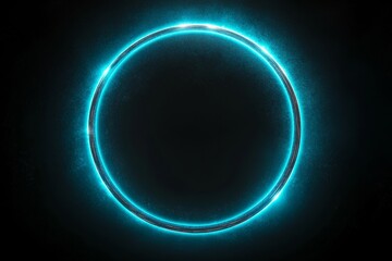 Poster - Set against a dark backdrop, the image showcases a creative digital tech circle, representing big data and technology concepts. 3D rendering