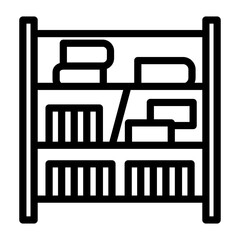 Sticker - Bookshelf Vector Design Icon Style