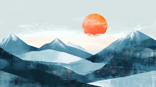 Artistic book cover featuring an abstract mountain landscape illustration