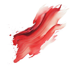 Poster - An abstract image showcasing a dynamic swirl of red paint with textured strokes and a splash effect against a black background.
