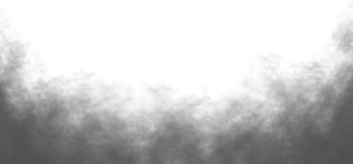 Wall Mural - Black PNG smoke misty fog isolated on white background	