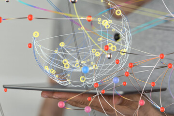 Leinwandbilder - conference digital network and data concept 3d - 3d