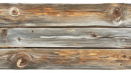 Wall Mural - Rustic wooden pallet with visible knots and grain, isolated on a clean white backdrop