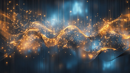 Wall Mural - abstract digital background electromagnetic wave background innovation digital wave, information tec