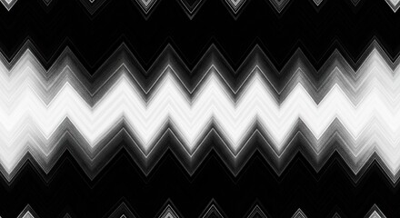 Poster - Abstract Monochrome Zigzag: A captivating image featuring a seamless pattern of sharp, contrasting black and white zigzags.  The design creates a dynamic visual rhythm and plays with light and shadow.
