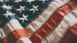 © smth.design - American flag with close up of stars and stripes waving in the wind