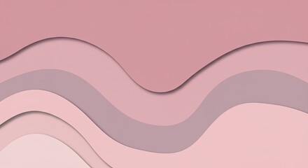 Poster - Abstract Pink Wave Background: A calming and stylish abstract background featuring soft pink and mauve waves, creating a fluid and elegant design. Perfect for presentations, websites, or social media.