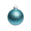 © Digital Design - A shimmering blue Christmas ornament with a metallic cap, designed for holiday decorations.