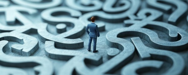 complex difficult task or question un business, problem concept