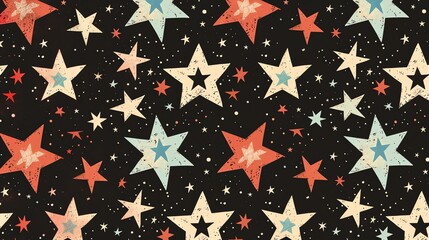 Canvas Print - star pattern with a vintage feel.