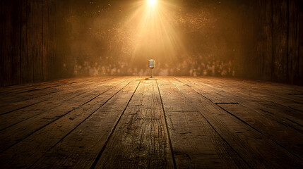 Poster - Close-up view of a polished wooden floor showcasing natural grain patterns and texture in a well-lit room