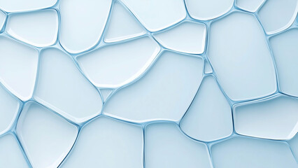 Wall Mural - Smooth, light blue cells pattern forming an elegant and modern background, ideal for various design projects