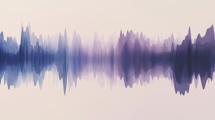 Abstract sound wave landscape, digital art background