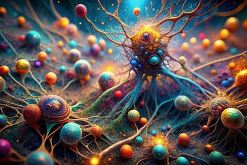 Poster - Microscopic Neural Network: A Photorealistic Surreal Science Image