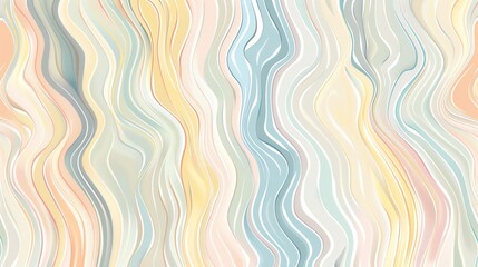 Abstract, wavy lines in pastel colors, creating a smooth, flowing background.