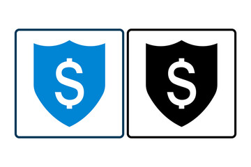 Poster - Safe money icon. icon related to Payment. suitable for web site, app, user interfaces, printable etc. solid icon style. simple vector design editable