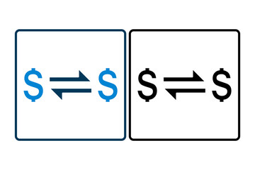 Poster - Money Transfer icon. icon related to Payment. suitable for web site, app, user interfaces, printable etc. solid icon style. simple vector design editable
