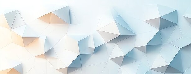 Poster - Abstract geometric shapes in soft pastel colors create a modern background. Ideal for digital designs, marketing materials, or art projects.