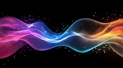 Fototapete - Vibrant Futuristic Design with Neon Light Effects