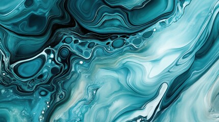 Wall Mural - abstract blue and white liquid flow