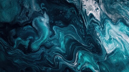 Wall Mural - abstract blue and white liquid flow