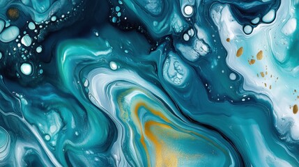 Wall Mural - abstract blue and white liquid flow