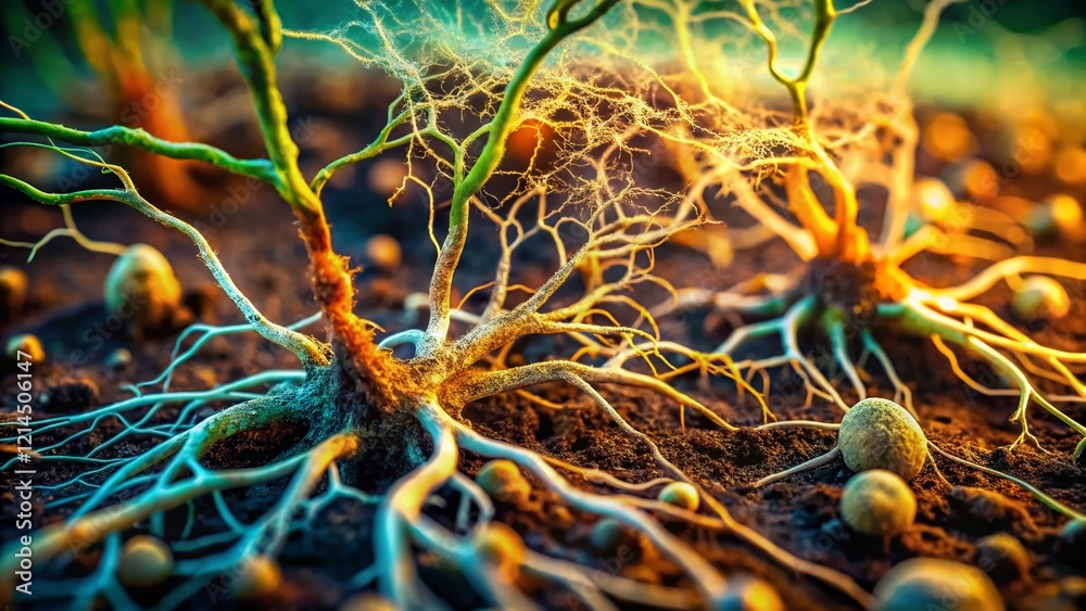 Mycorrhizal Fungi Network: Underground Symbiosis of Plant Roots and ...