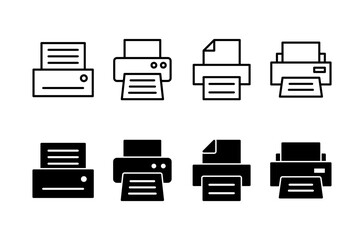 Wall Mural - printer icon vector isolated on white background. print icon. fax vector icon.