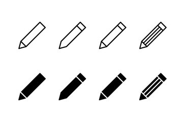 Leinwandbilder - Pencil icon vector isolated on white background. Pencil vector icon