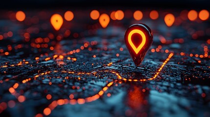 Poster - glowing ai powered interactive map driving targeted marketing strategies