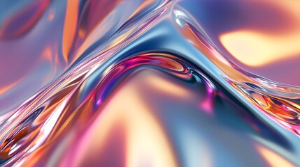 Wall Mural - abstract iridescent holographic background
