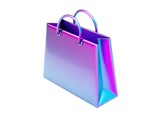 pink blue shopping bag isolated on white background.PNG