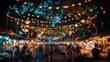 © Arpatsara - A vibrant night market illuminated by glowing lanterns, bustling with visitors amidst colorful stalls and a magical atmosphere.