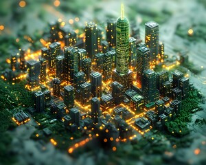 Poster - A Luminous Genetically Enhanced Cityscape Powered by Bioluminescent Algae